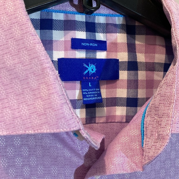 Stunningly handsome shirt, lilac color dress shirt, non-iron, men’s Large - Picture 3 of 7